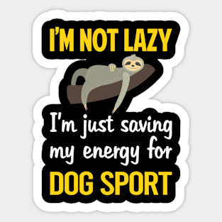 Funny Lazy Dog Sport Sticker